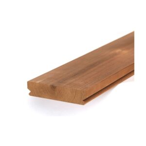 Placă Lunawood SHP Profix 2 de 117 mm din pin tratat termic, netedă, cu nutul Profix 2 și inelele vizibile la capăt