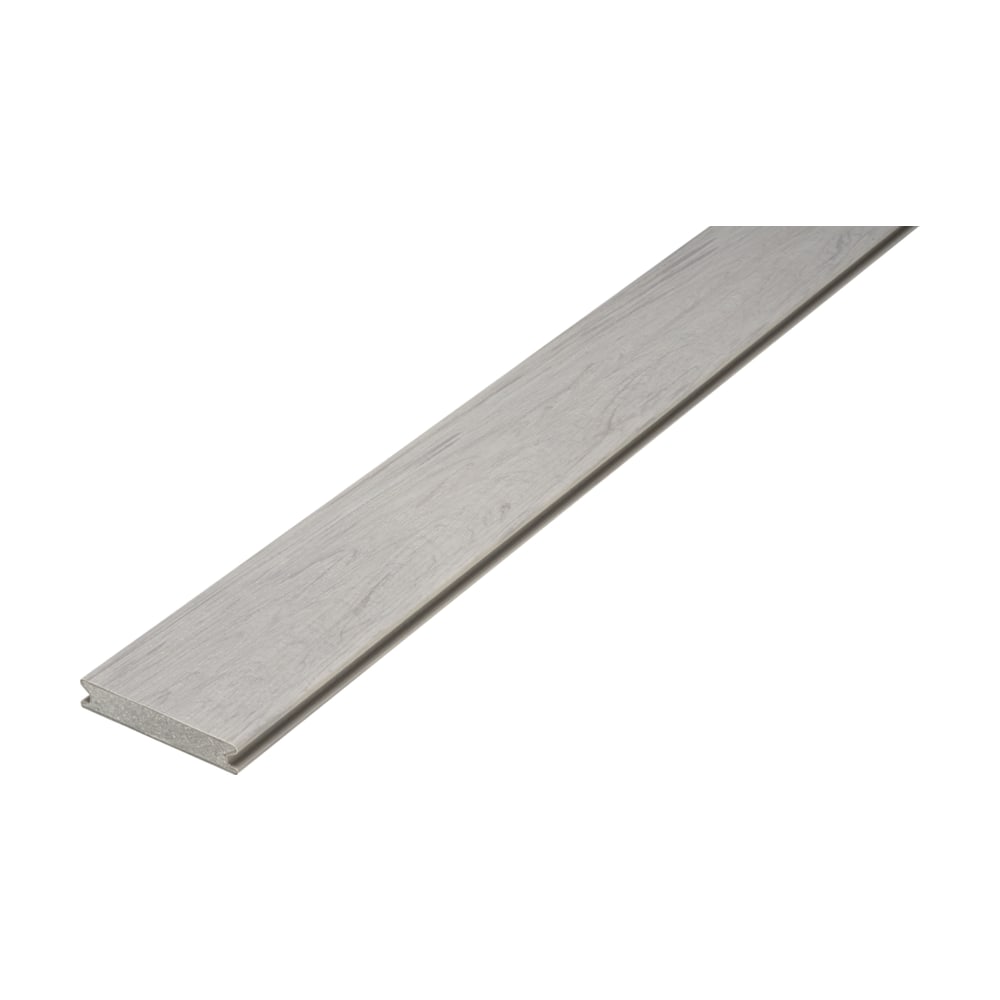 Placă UPM ProFi Piazza Pro Silver Teak, gri deschis cu desen de lemn, cu profilul plin și canturile laterale pentru cleme Placă UPM ProFi Piazza Pro Silver Teak, gri deschis cu desen de lemn, cu profilul plin și canturile laterale pentru cleme