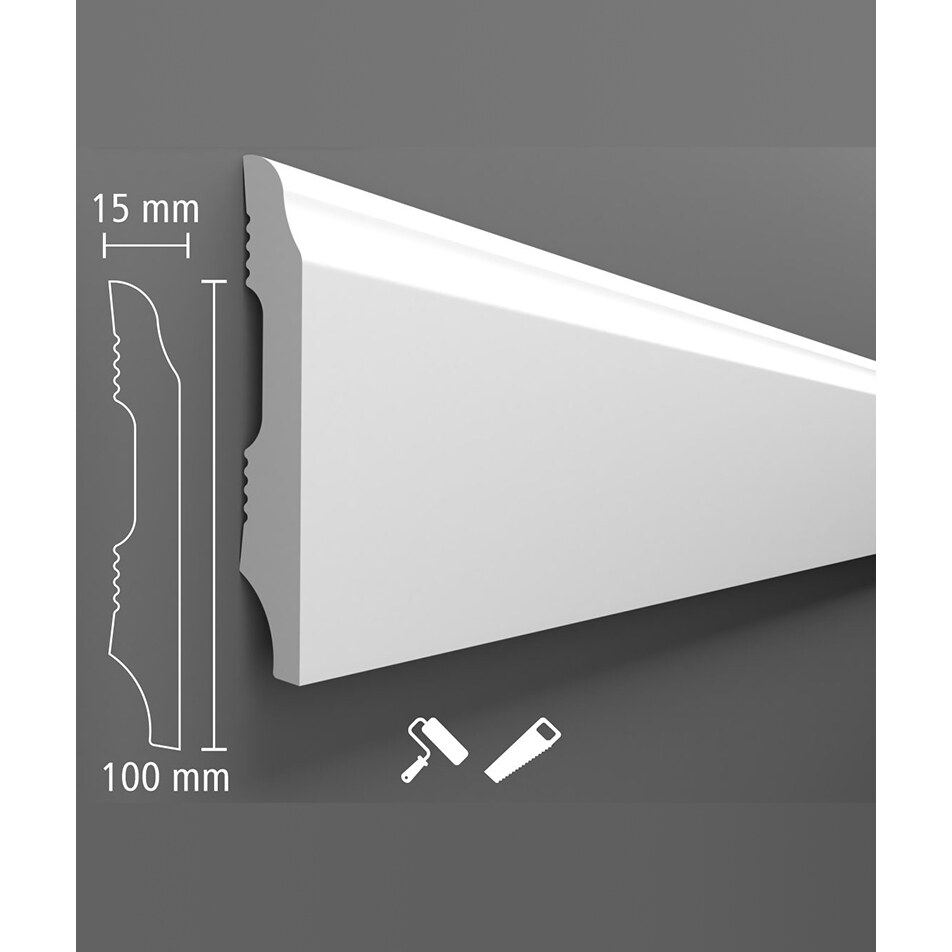 Plintă decorativă din polimer dur BIP-001, 240x10x1,5 cm Plintă decorativă din polimer dur BIP-001, 240x10x1,5 cm