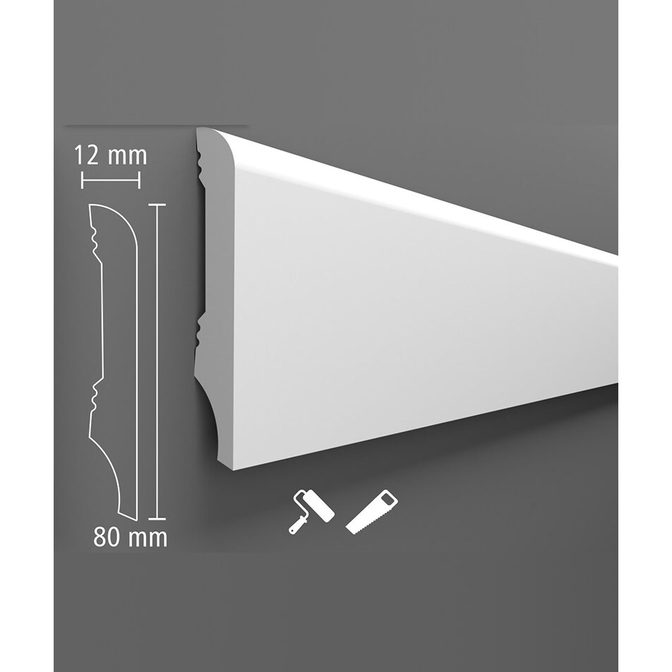 Plintă decorativă din polimer dur BIP-001, 240x8x1,2 cm Plintă decorativă din polimer dur BIP-001, 240x8x1,2 cm