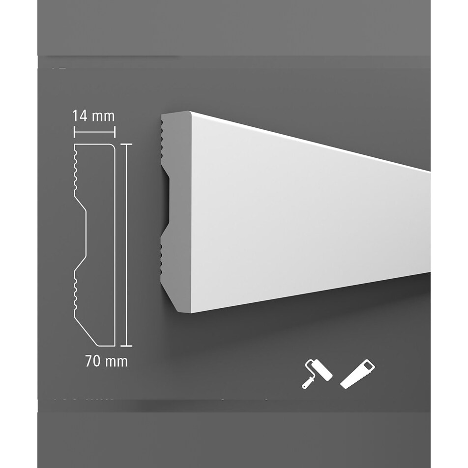 Plintă decorativă din polimer dur BIP-007, 240x7x1,4 cm Plintă decorativă din polimer dur BIP-007, 240x7x1,4 cm