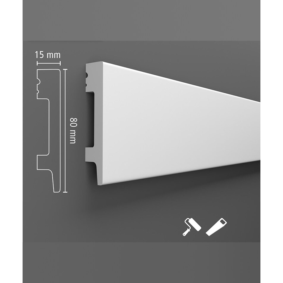 Plintă decorativă din polimer dur BIP-010, 240x8x1,5 cm Plintă decorativă din polimer dur BIP-010, 240x8x1,5 cm