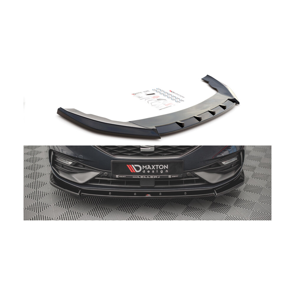 Prelungire bară față compatibilă cu Seat Leon FR (20-22) Maxton Design Prelungire bară față compatibilă cu Seat Leon FR (20-22) Maxton Design