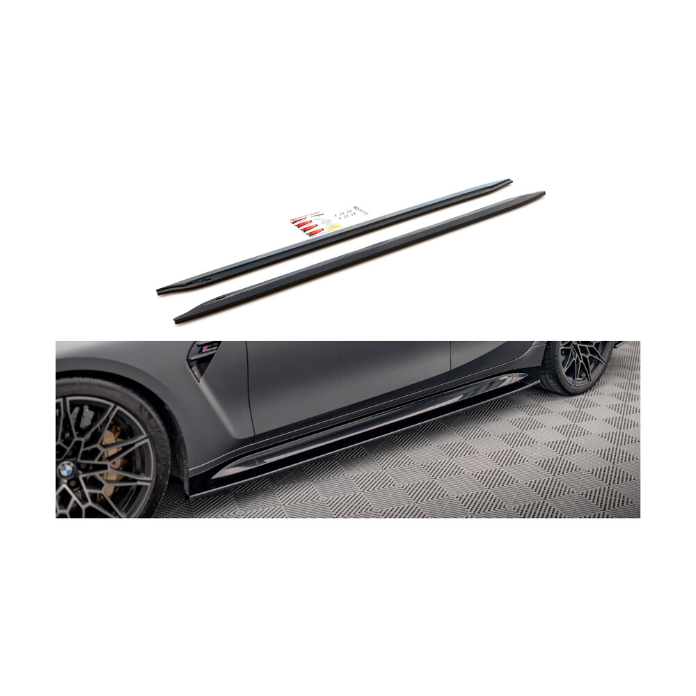 Prelungiri praguri compatibile cu BMW M3 G80 (21-23) V.1 Maxton Design Prelungiri praguri compatibile cu BMW M3 G80 (21-23) V.1 Maxton Design