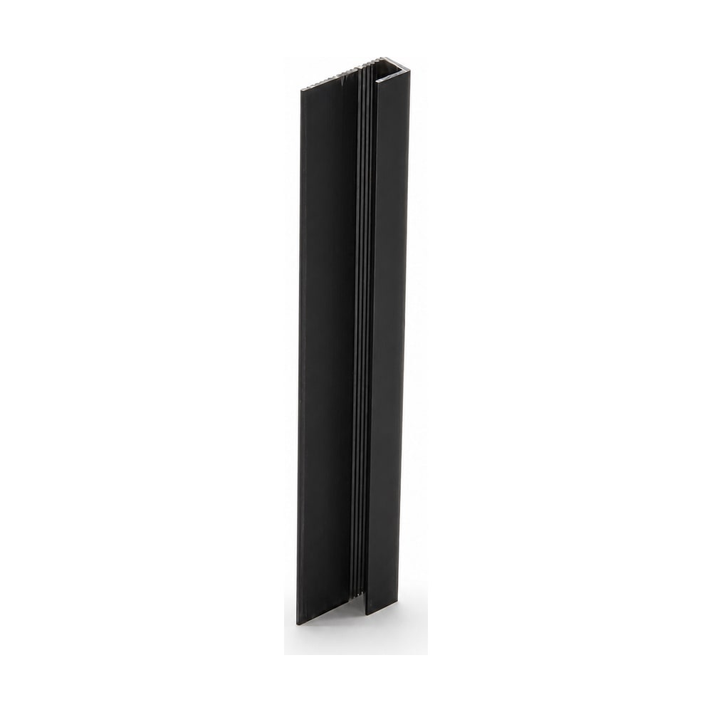 Profilul de capăt Rocko tip C negru, din aluminiu anodizat, așezat vertical Profilul de capăt Rocko tip C negru, din aluminiu anodizat, așezat vertical