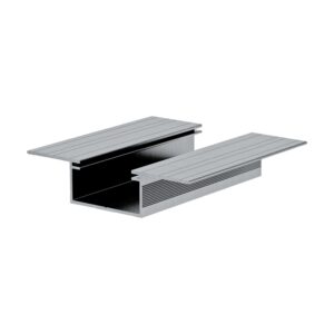 Profil structural din aluminiu EJOT tip omega în perspectivă, cu aripile laterale nervurate pentru prinderea plăcilor