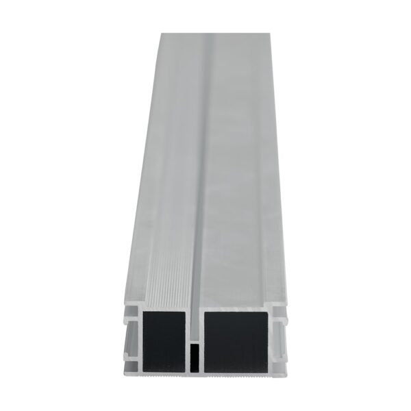 Profil de substructură Relo T din aluminiu, 56 × 27 mm, așezat vertical, cu două camere și canal central de șurub