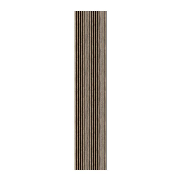 Panou riflaj acustic JM1114-MBW-10WV maro mediu întreg, cu baghete verticale și rosturi negre