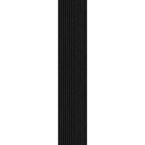 Panou riflaj acustic JM1114-MBW-20WV negru, vedere frontală pe toată lungimea