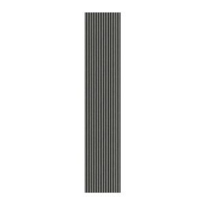 Panou riflaj acustic JM1114-MBW-22WV gri întreg, cu rosturi negre, vedere frontală