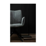Scaun rotativ gri închis living — imaginea 2