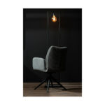 Scaun rotativ gri închis living — imaginea 3