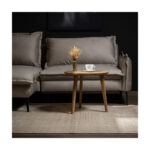 Set 2 mese de cafea Opera din lemn masiv, diametru 50 cm — imaginea 3