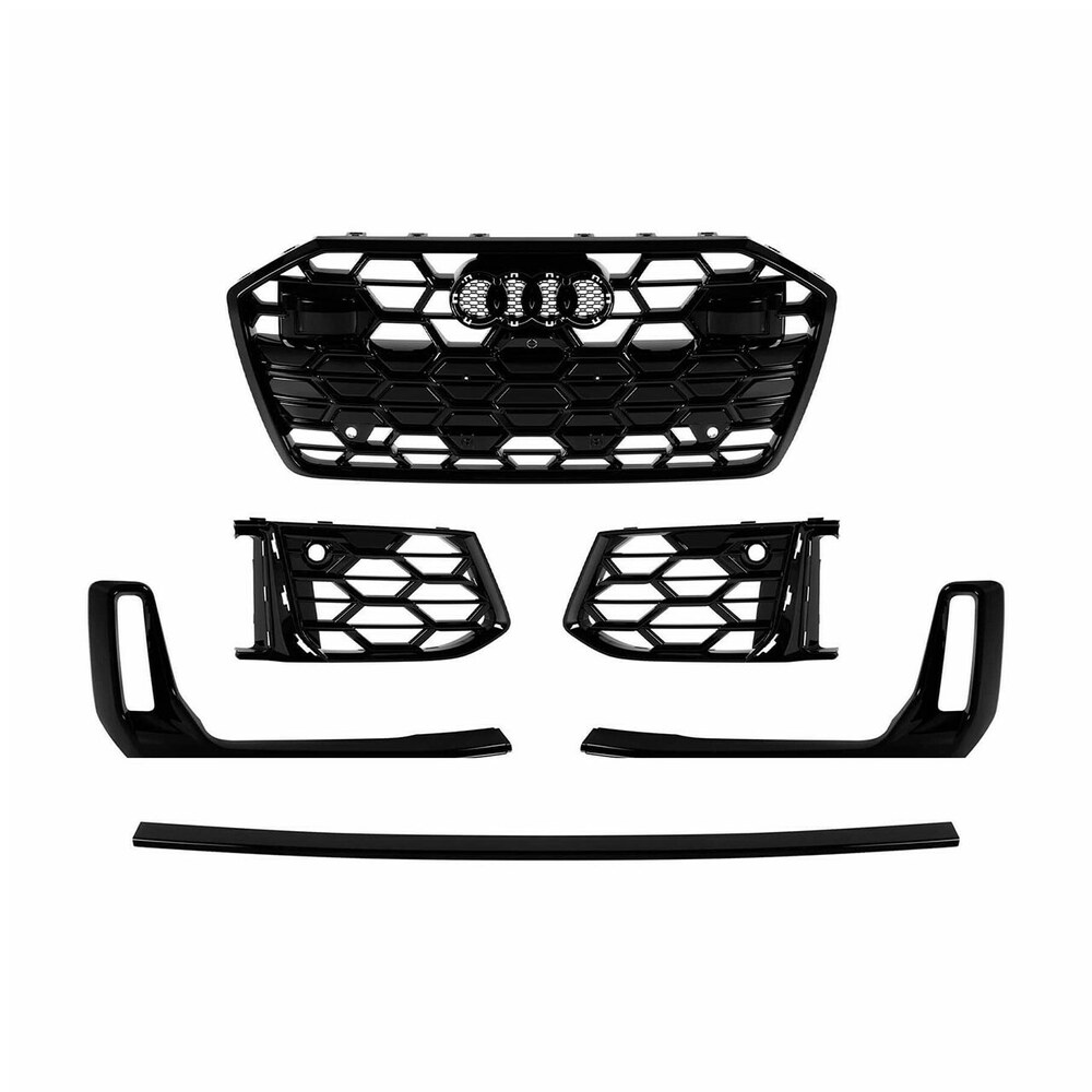 Set grile laterale și grilă centrală compatibilă cu Audi A6 C8 (18-24) RS6 Design Set grile laterale și grilă centrală compatibilă cu Audi A6 C8 (18-24) RS6 Design