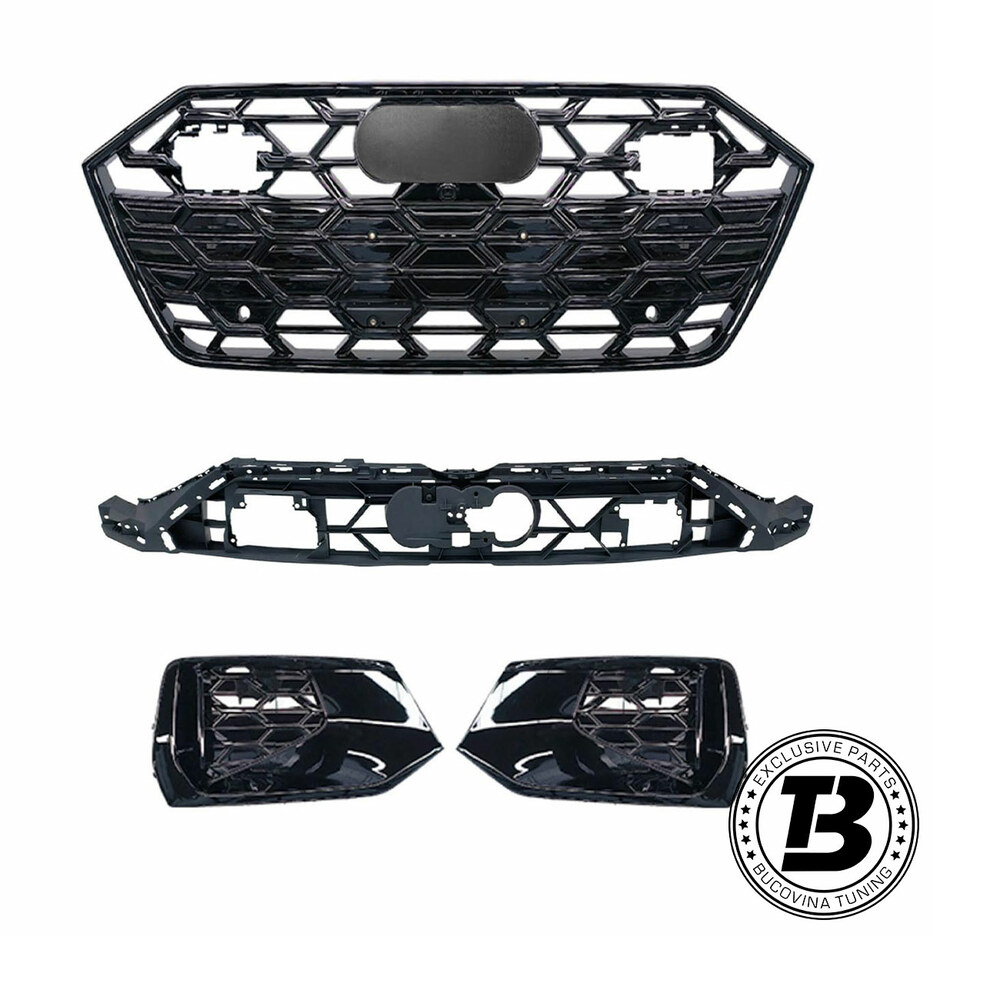 Set grile laterale și grilă centrală compatibilă cu Audi A7 C8 (18-23) RS7 Design Set grile laterale și grilă centrală compatibilă cu Audi A7 C8 (18-23) RS7 Design