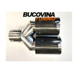 Set ornamente evacuare fibră carbon lucios — imaginea 3