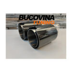 Set ornamente evacuare fibră carbon lucios — imaginea 4