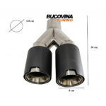 Set ornamente tobă evacuare fibră carbon — imaginea 4