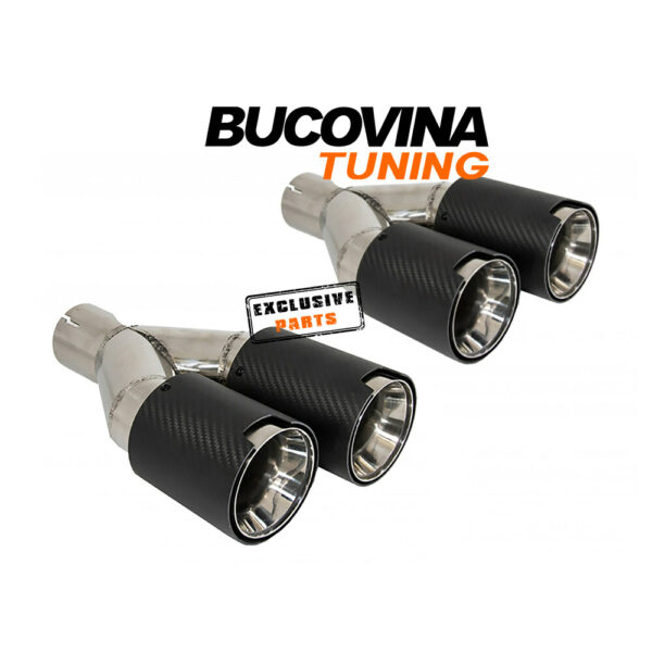 Set ornamente tobă evacuare fibră carbon