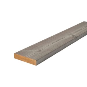 Șipcă Luna Arctic SHP 19×92 din pin tratat termic, cu fața periată gri-argintie, capătul brun și muchii ușor rotunjite