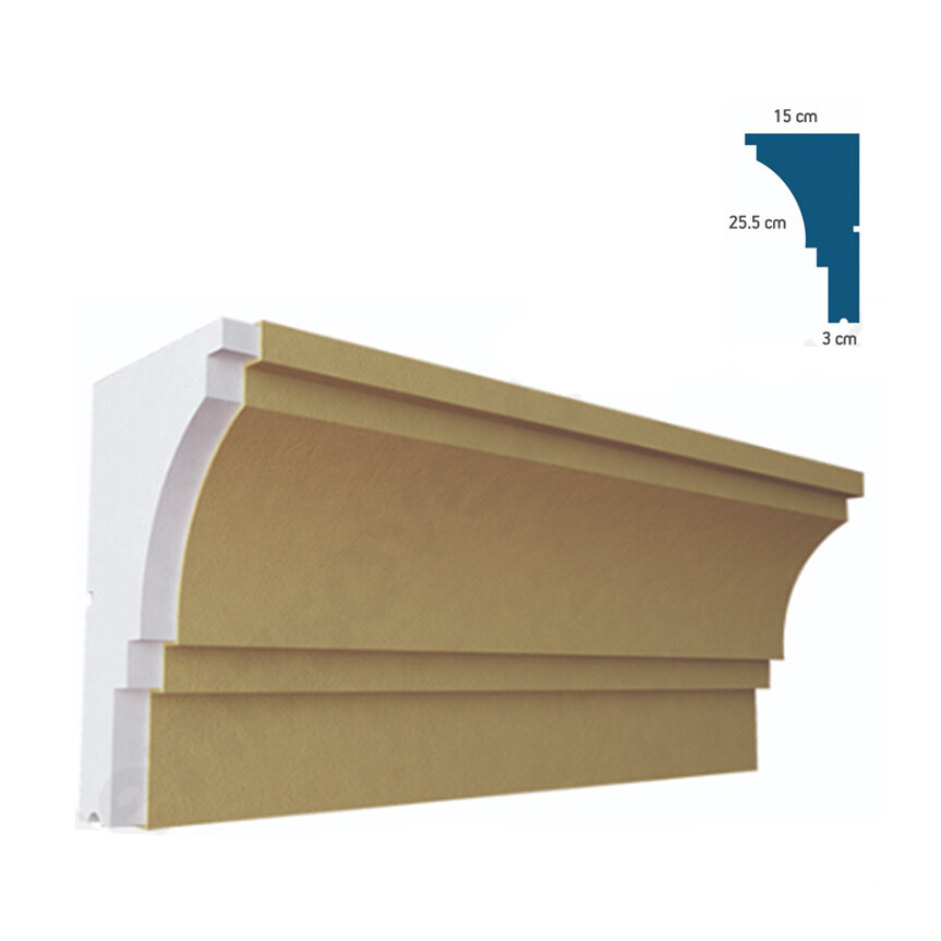 Solbanc pentru fereastră BSOL-005, 200x25,5x15 cm Solbanc pentru fereastră BSOL-005, 200x25,5x15 cm
