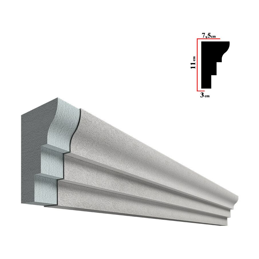 Solbanc pentru fereastră BSOL-006, 200x11x7,5 cm Solbanc pentru fereastră BSOL-006, 200x11x7,5 cm