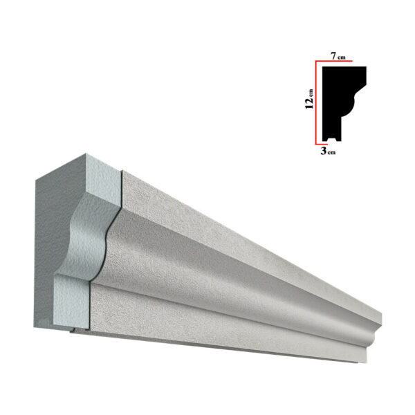 Solbanc pentru fereastră BSOL-008, 200x12x7 cm