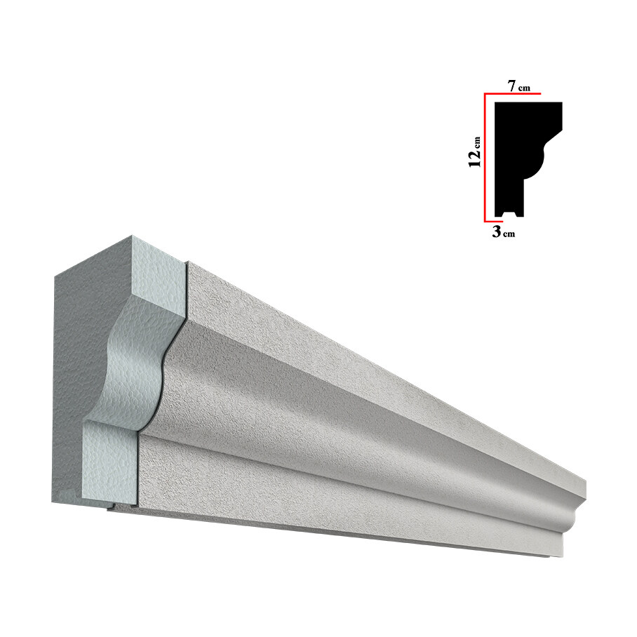 Solbanc pentru fereastră BSOL-008, 200x12x7 cm Solbanc pentru fereastră BSOL-008, 200x12x7 cm