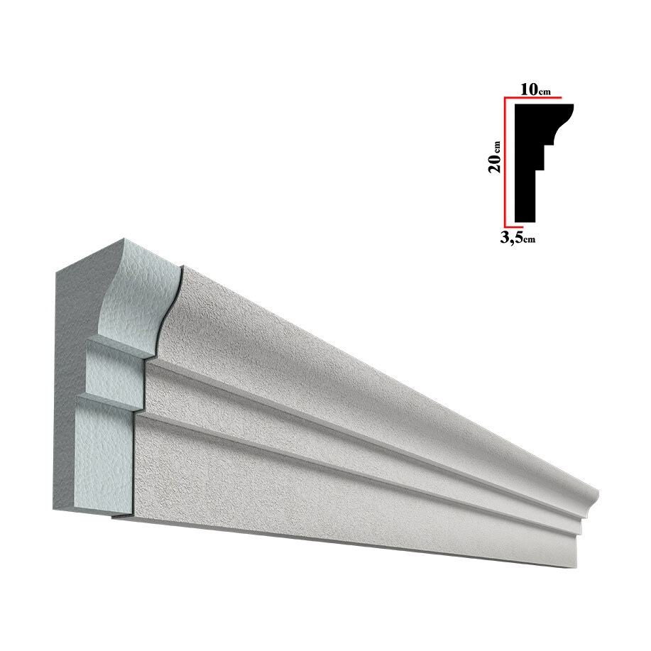 Solbanc pentru fereastră BSOL-009, 200x20x10 cm Solbanc pentru fereastră BSOL-009, 200x20x10 cm