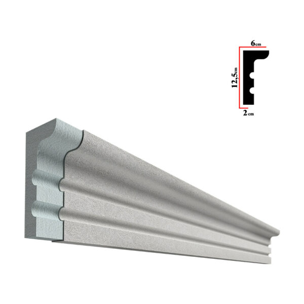 Solbanc pentru fereastră BSOL-012, 200x12,5x6 cm