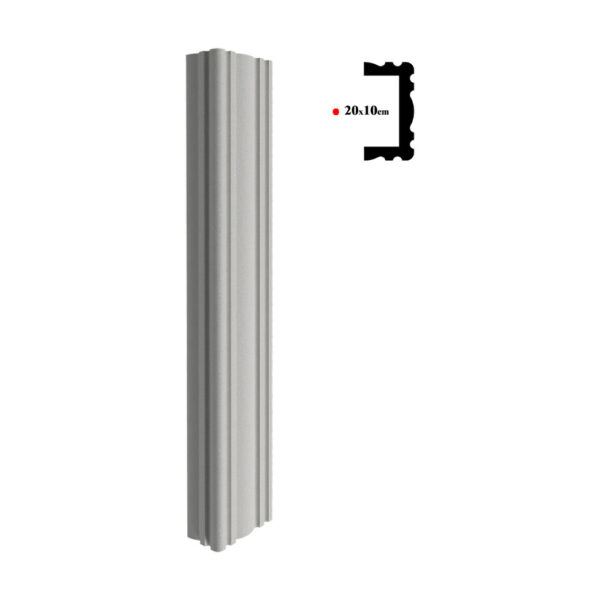 Stâlp decorativ BST-004, 200x20x10 cm