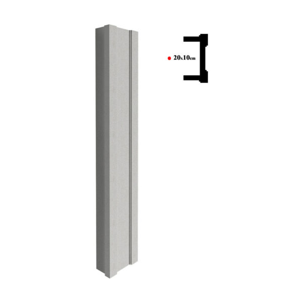 Stâlp decorativ BST-005, 200x20x10 cm