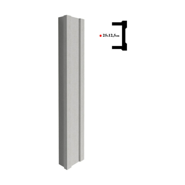 Stâlp decorativ BST-005, 200x25x12,5 cm