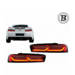 Stopuri Full LED compatibile cu Chevrolet Camaro (15-17) Rosu cu Semnal Dinamic