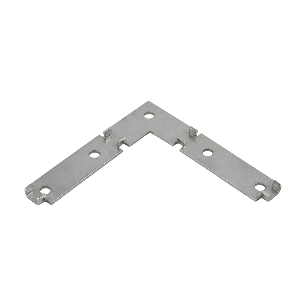 Suport de colț Relo F, placă metalică în formă de L, cu găuri pentru șuruburi și urechi îndoite la capete Suport de colț Relo F, placă metalică în formă de L, cu găuri pentru șuruburi și urechi îndoite la capete