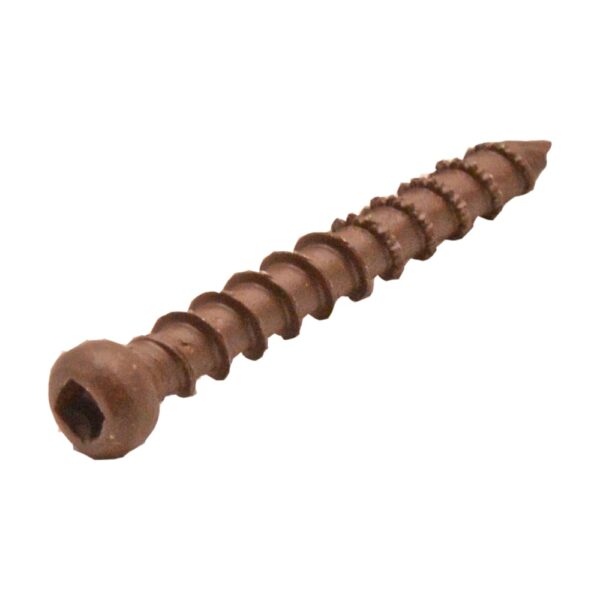 Șurub maro cu cap cilindric și locaș interior, livrat cu clipsurile Bamboo X-treme, cu filet grosier