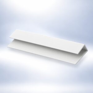 Terminal alb din PVC pentru lambriu, profil în formă de U pentru marginea placării