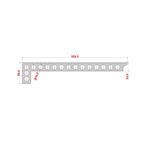 Desen de secțiune al treptei WPC: adâncime 300 mm, grosime 24 mm, bordură de 60 mm