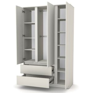 Dulap camera copii Rian 1270, finisaj Cashmere, vedere din față