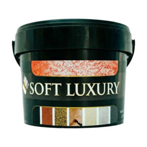 Găleată cu toartă de vopsea decorativă Soft Luxury, văzută din față