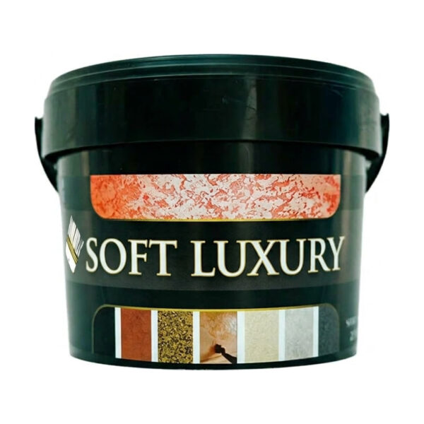 Găleată cu toartă de vopsea decorativă Soft Luxury, văzută din față